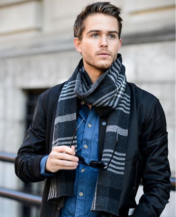 Echarpe multicolore homme