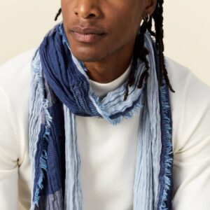 foulard homme bleu hiver